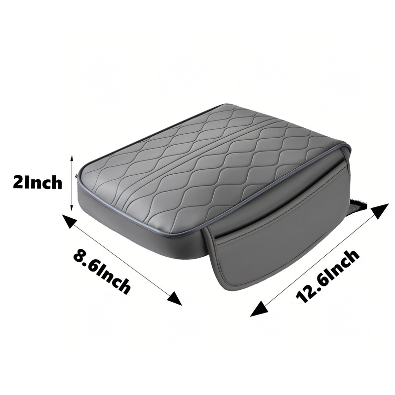 Upgraded Car Center Console Cover, 2 Side Storage Pockets bags,