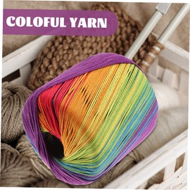 Tofficu Crafts Crochet Yarn Pack Hand Dyed Lace Thread for Home Knitting Professional Projects