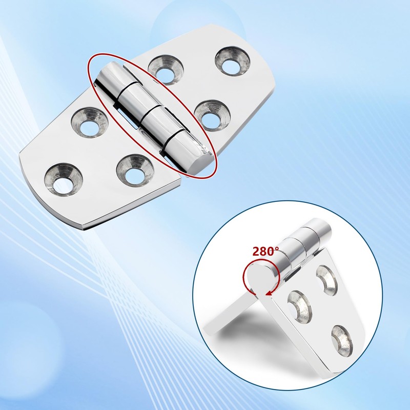 316 Stainless Steel Boat Hatch Hinges,3 inch x 1-1/2 inch