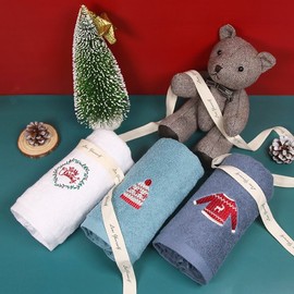Songwol Towel Christmas Special Antibacterial Winter Day 150g 6 Piece Ribbon Gift Wrapped Towel Set Hotel Towel / 송월타올 크리스마스 스페셜 항균 윈터데이 150g 6장 리본선물포장 타올세트 호텔수건