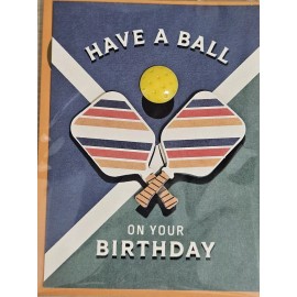 PAPYRUS PICKLE BALL HAVE A BALL ON YOUR BIRTHDAY SPORTS CARD