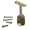 Oval Closet Rod End Hanger | Satin Brass | 1