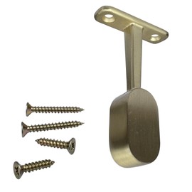 Oval Closet Rod End Hanger | Satin Brass | 1 Pack