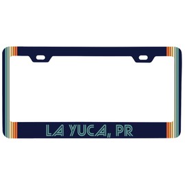 La Yuca Puerto Rico Car Metal License Plate Frame Retro Design