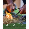 Fire Steel Flint, Survival 4 Piece Fire Starter Set -