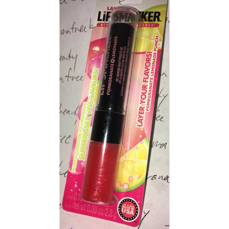 Bonne Bell Layer-It Flavor Lip Smacker Balm Gloss Duo POMEGRANATE