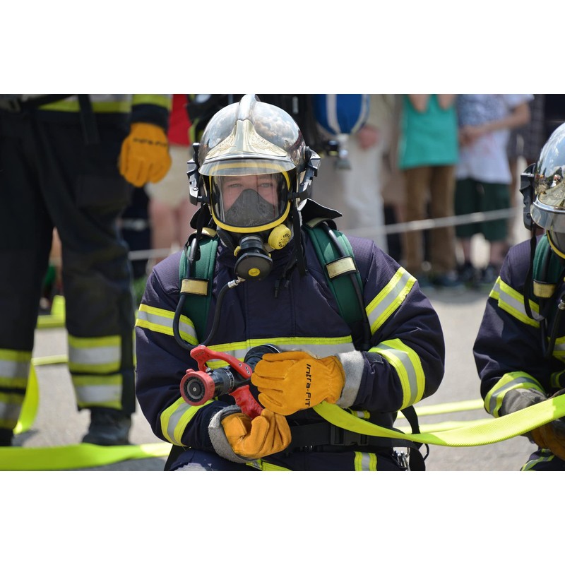Intra-FIT Wildland Firefighting Gloves, NFPA Professional Firefighter Gloves, Cowhide Leather,