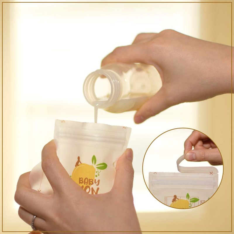 Baby Lemon Breast Milk Storage Bags with Spout - 8