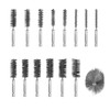 Pack of 14 Wire Brush Drill with Hexagonal Bar Stainless