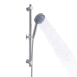 DEOLER 26 Inch Shower Slide Bar Hand Shower with Hose 5 Function Handheld Wall Mount Sliding Bar Set with Metal Shower Holder, Brushed Nickel