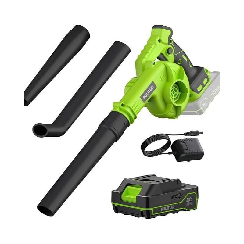 PULITUO Cordless Leaf Blower with 4.0Ah Battery and Charger Lightweight