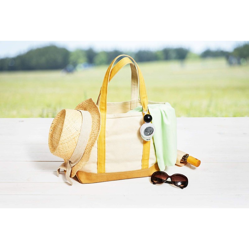 Tanita TC-210 Black Ball Thermometer/Hygrometer, Digital, Sunburn Alarm Function, For