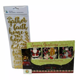 Leanin’ Tree 20 Card Assortment Seasons Greetings w/ Stickers & Bookmark