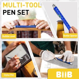 Gifts for Men Dad Grandpa, 9 in 1 Multi-Tool Pen Gift Set, Cool Gadgets Gifts for Him, Fathers, Husband, Boyfriend, Maintenance, Electrician on Birthday, Valentines Day, Father's Day, Christmas Blue
