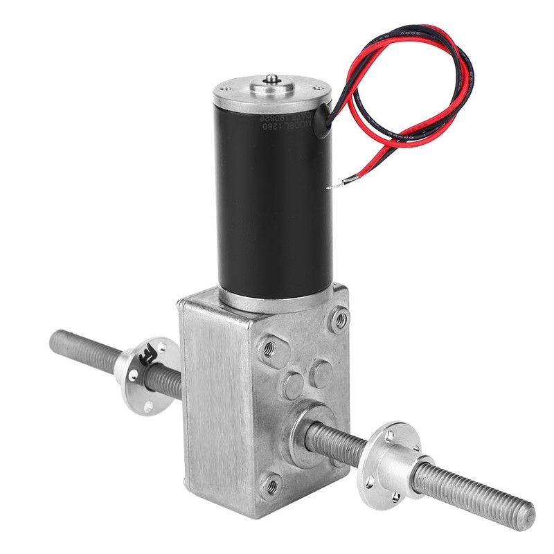 Worm Gear Motor M8 Dual Shaft Double Right Hand Thread