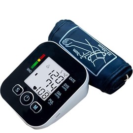Baumanómetro digital de brazo recargable, Monitor de presión arterial con voz diagnóstico español y Bolsa de Almacenamiento, Muy adecuado para...     