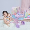 Olivia's Little World Baby Doll Stroller, 2-in-1 Doll Pram Buggy