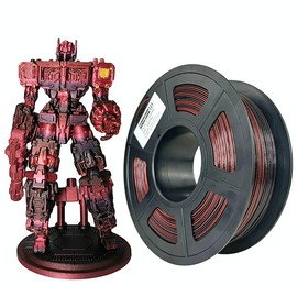Stronghero3D PLA 3D Printer Filament 1.75 mm,PLA Silk Red,PLA Black,Accuracy +/- 0.05 mm net Weight 1 kg for Ender3 Cr10
