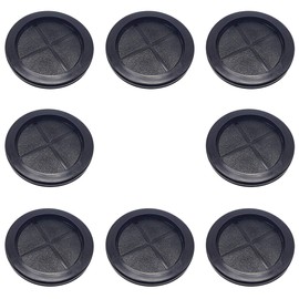 ECUDIS 2-1/8" ID 2-1/2" Drill Hole Rubber Grommets Firewall Hole Plugs Wire Protection(Round, 8 Pcs)