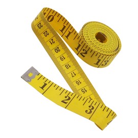 Operitacx Tailor's Ruler Double Sided Tape Fabric Measurement Tape Soft Vinyl Measuring Tape Flexible Tailor Tape Measuring Tape for Cloth Fabric Tape Measure Yellow Pvc Fiber Measuring Tape