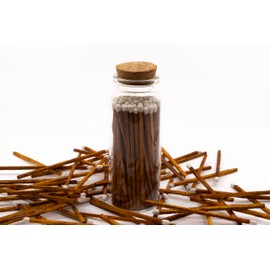 4" Inch Long Wooden Refill Matchsticks with Strike Stickers - Safety Matches Wholesale Bulk Loose by Chandler Studio (Brown Stem White Head, 100 Pieces)