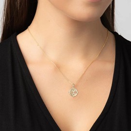 GAVU 14K Gold 925 Sterling Silver Tree of Life Necklace for Women, Dainty Gold Necklace Women