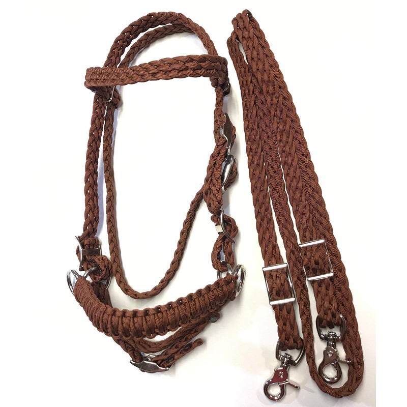 pony bitless bridle pony tack Brown side pull hackamore
