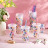 SiliFine 12 Pcs Plastic Ice Cream Cups 24oz Ice Cream