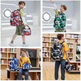 Lmwzh Backpack For Boys Girls Elementary Waterproof teen School Bags Kids Bookbag Lightweight Camo Blue