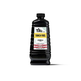TIKI Citronella Torch Fuel – 1/2 Gallon (64 oz.), Easy Pour, Long-Lasting for Outdoor Torches & Table Torches, with Citronella & Lemongrass Oil, for Patio, Garden & Backyard Use
