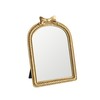 Gold Bow Resin Frame Mirror, Dual-Use Tabletop & Wall Mounted