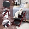 BRIKY Wooden Dog Stairs/Steps - Foldable 4 Steps Dog Steps