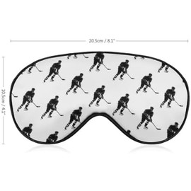 Soft Travel Sleep Eye Mask, Compact Lightweight Accessory for Travel and Daily Use - Ice Hockey Player Printed Sleep