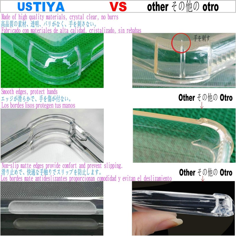 USTIYA Case for LG V50 ThinQ Clear TPU Four Corners