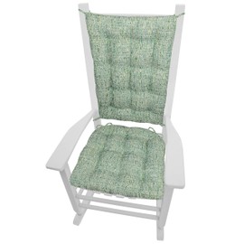 Barnett Home Decor Brisbane Sea Glass Rocking Chair Cushions - Extra-Large - Latex Foam Filled Rocker Seat Pad 19 x 19 and Back Rest Cushion 23 x 18 - Reversible (XL/Turquoise)