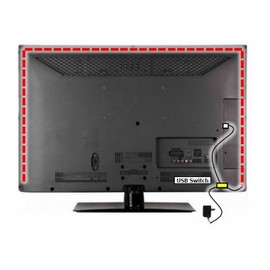 Inspired LED Universal TV Backlight Kit for up to 72" TV, with USB Switch