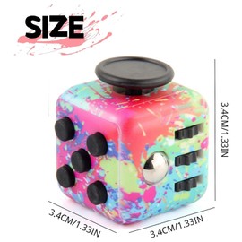 1 pcs Fidget Toy Cube Toy Sensory Toy With 6 Different Functions Stress Anxiety Relief Toy Killing Time Finger Toy Office Classroom Toy Gift for Adults And Children Infinity Cube Fidget Toy(Colour)