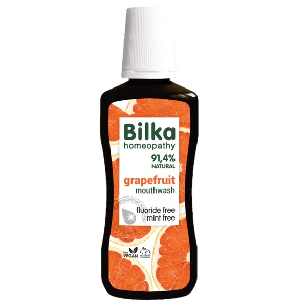 Bilka Homeopathy Grapefruit Mouthwash, Natural Mouthwash Suitable for Prophylaxis and Refreshing the Oral Cavity, Fluoride-Free, Menthol-Free, 1 x 250 ml