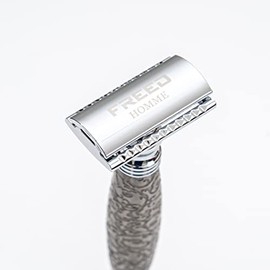 FREED Maquinilla De Afeitar Vintage De Doble Filo, Hecha A Mano, Con Grabado De Aleación Y 10 Hojas De Afeitar De Seguridad De Acero Inoxidable Japonés. El Mejor Regalo Para Hombres, Padres O Cumpleañ