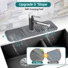 17 Inch Longer Kitchen Sink Splash Guard, 5°Slope Fast Draining