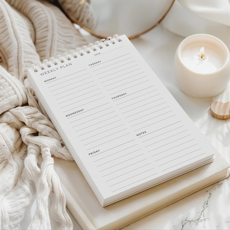 5-Day Weekly Planner Notebook, Monday to Friday Planner, Organize Workdays,