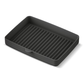 Teranuvo Silicone Oven Tray compatible with BALMUDA The Toaster Oven - safe to use, non toxic, durable, dishwasher safe, heat resistant, silicone liners for air flow and drain oil, non stick (Grey)