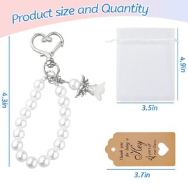 Guardian Angel Keychain with Pearl Pendent Wedding Party Favors for Men Women Pearl Keychain Accessories for Women Men Bridal Shower Party Wedding Favors Souvenir Gifts for Guests