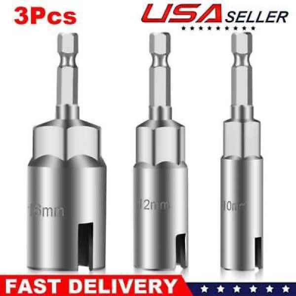 Unbranded 3PCS Power Wing Nut Driver Hook Drill Bit Socket