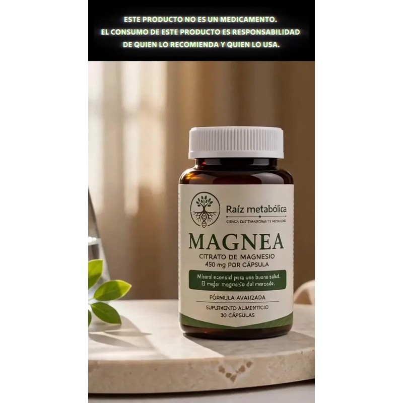 Magnea Citrato De Magnesio 450mg 30 Cápsulas