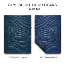 RIOYALO Wearable Puffy Travel Blanket - Camping Stadium Waterproof XL - Washable