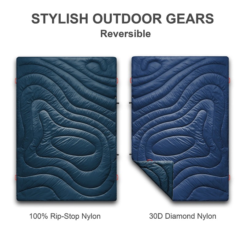RIOYALO Wearable Puffy Travel Blanket - Camping Stadium Waterproof XL