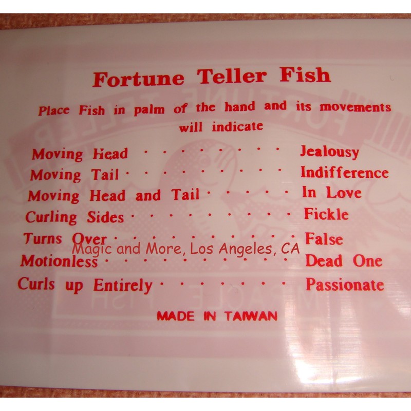Fortune Teller Miracle Fish Magic Trick (pack of 10)