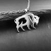 Wchama Bison Necklace for Men Women Gift Stainless Steel Pendant
