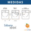 Melocotton Juego de Sábana Individual de Microfibra 1800 grabada a